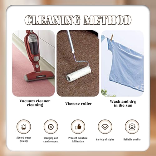 Alfombrilla de baño absorbente de 3 piezas con base en U y funda de inodoro protectora roja 7