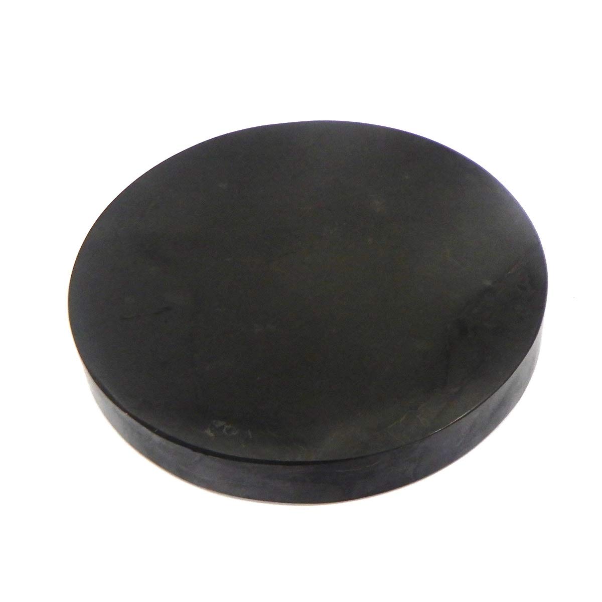 Shungite ClubShungite Tile Round 90 mm, Shungite Plate Polished Mineral Stone, Home Protection, Healing Crystal Coaster