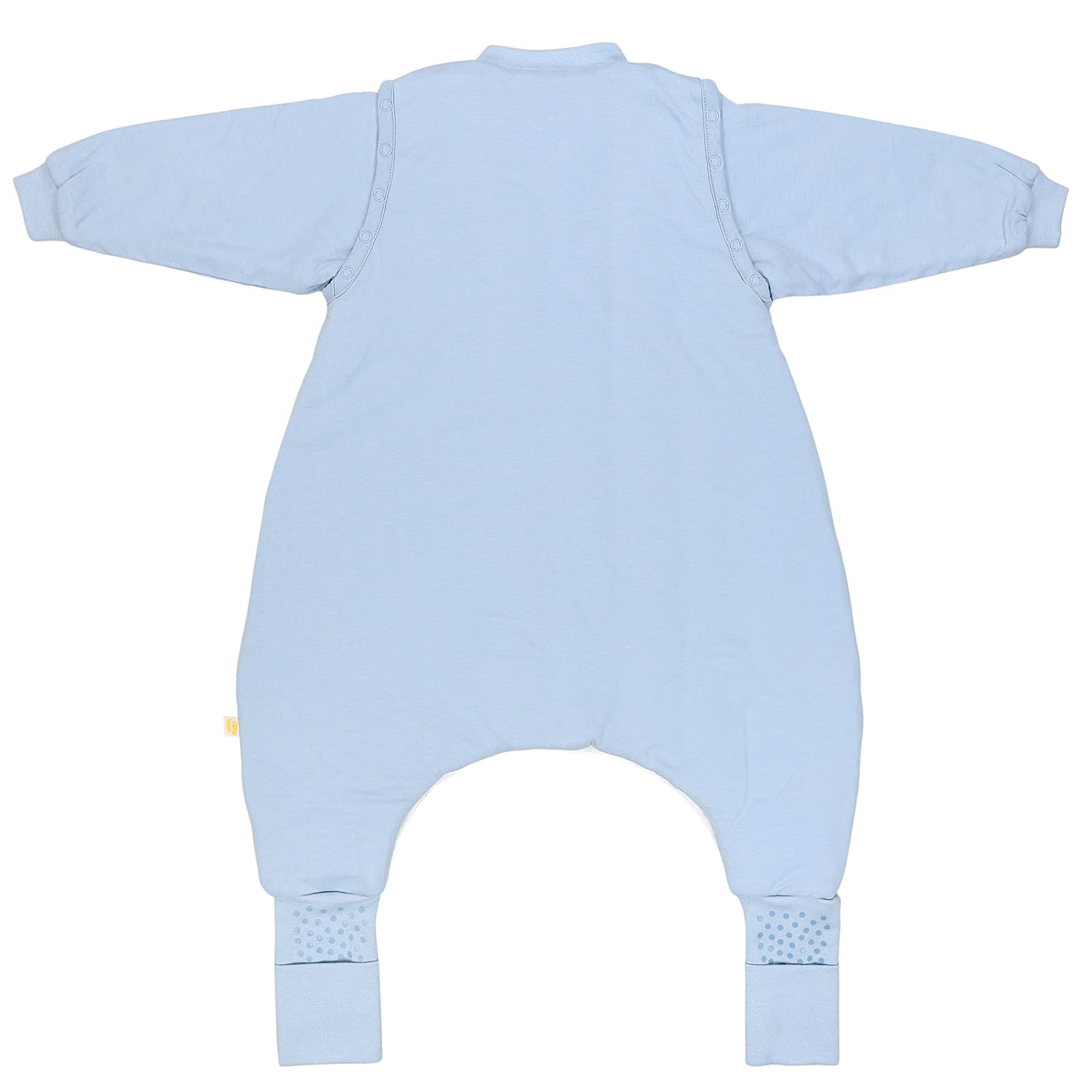 schlummersack Baby Kinder Schlafsack Ganzjahr 130cm Blue Ice | mit Füßen, umklappbaren Bündchen und abnehmbaren Ärmeln, gefüttert, Ganzjahresschlafsack, 2.5 Tog