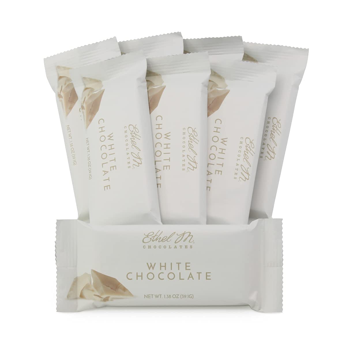Ethel MChocolates Velvety Smooth White Chocolate Bar: Made with Real Vanilla Premium Bars Set of 8, Delicious, creamy and smooth