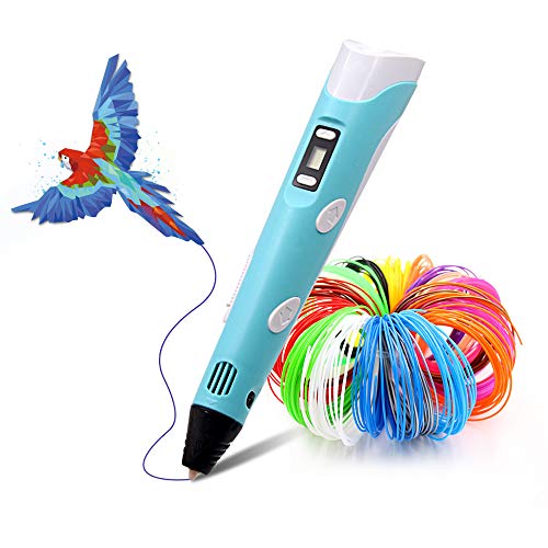 Bolígrafo 3D LIHUACHEN con PLA 27 colores - Juego de bolígrafos 3D para niños con colores PLA 265 pies de filamento PLA, bolígrafo 3D como regalo creativo para adultos, hacer manualidades y prensa 3D