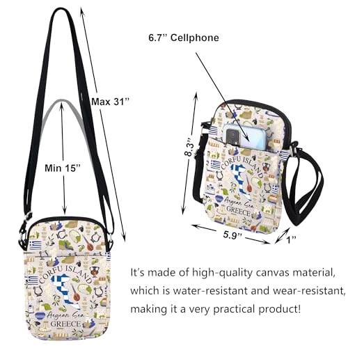 VAMSII Corfu Island Shoulder Bag Corfu Travel Greece Travel Crossbody Bag Greece City Gift Greek Summer Holidays Souvenir2
