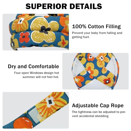 Image of Baby Head Protector Baby Helmet for Crawling Walking, No Bumps Safety Head Adjustable Protective Cap for Walking, Playing (Style 1)
