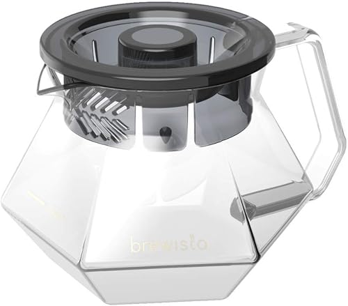 Miniatura 1 de Brewista Jarra de café serie X, servidor de vidrio para verter sobre vidrio, diseño poligonal para mejorar el sabor, borde grueso y sellado para