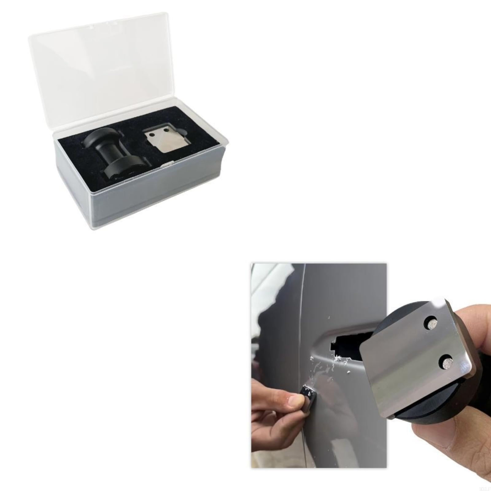 Colcolo Grattoir Peinture Automobile Outil Grattoir Racloir pour Gratter les Nibs de Poussière et Lisser les Vernies avec Boîtier de Rangement et Insert en, style to 1