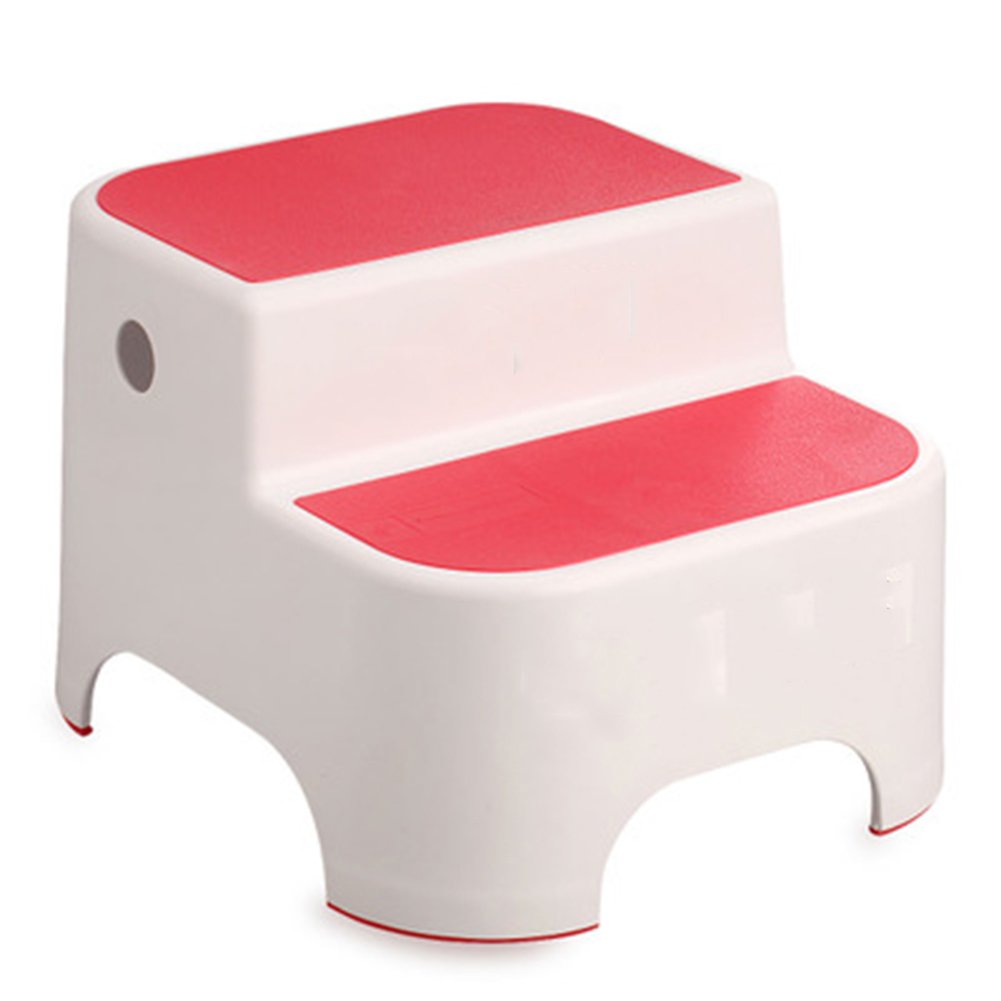 Tabouret escalier 2 marches LUNEZY en rouge | Marchepied stable 30x35x23CM