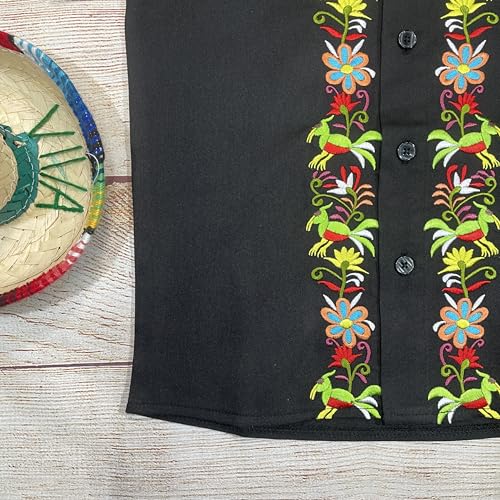 Premium Quality Boys Guayabera, Western Cowboy Theme Shirts, Button Down, Detailed Embroidery, and Fine Stitching4