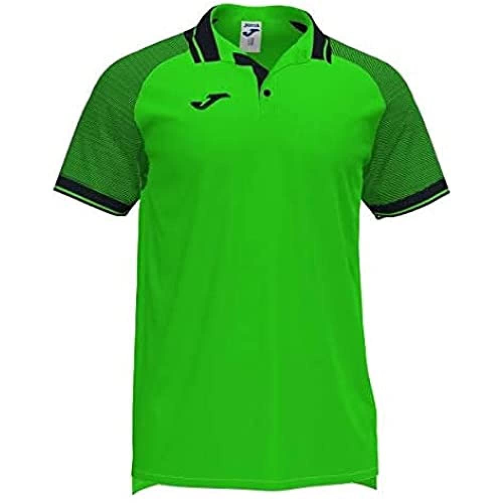 Joma Essential II Men's Polo Shirts Neon Green Black