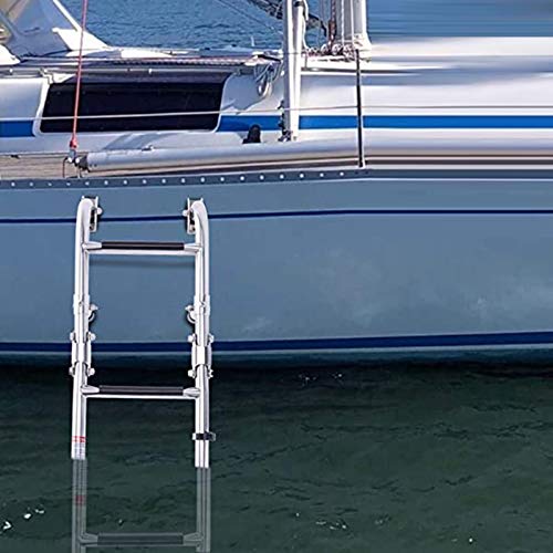 Escalera Marina Plegable de Acero Inoxidable con 4 Escalones miniatura 3