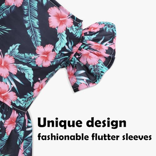 Image of CuteBone Frilly Dog Dress Princess Puppy Birthday Dresses with Ruffled Sleeves Cat Clothes Outfit for Small Dogs Girl Pet Apparel