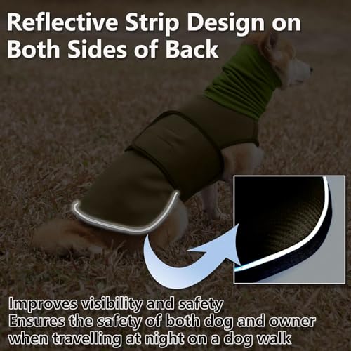 Image of Dog Anxiety Jacket Skin-Friendly Anxiety Calming Hoodie Thunder Shirt Breathable Vest Relief Coat for Dogs Nighttime Reflective Adjustable Hoodies for Noise Block Ear Protection Fireworks Separation