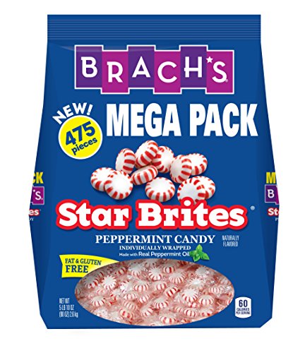 Brach's Star Brites Peppermint Starlight Mints Hard Candy, 5.63 Pound Bulk Candy Bag