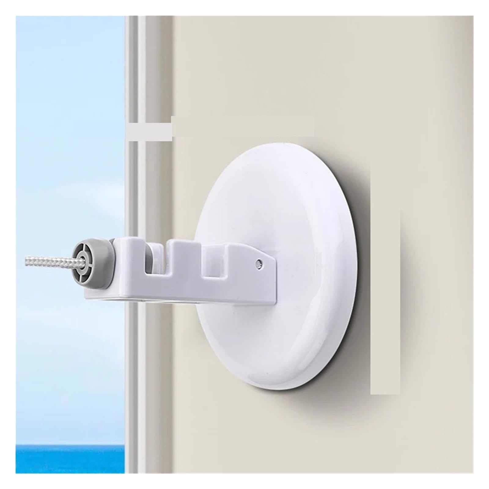 Retractable Washing Line Suction Cup Wall Laundry Dryer Washing Rope Retractable Window Clothesline For Apartment Travel Laundry Washing Line Hanger(5m white)