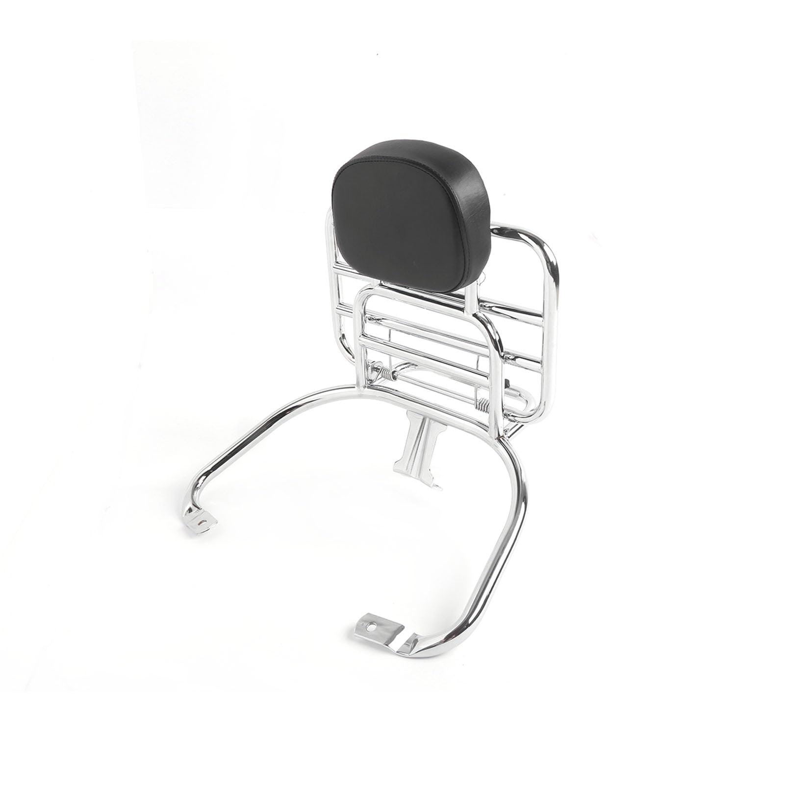 Generic Portaequipajes Trasero para Motocicleta Duradero con Respaldo para Sprint Primavera 150, Placa Cromada de Aleación de Acero, Fácil de Instalar