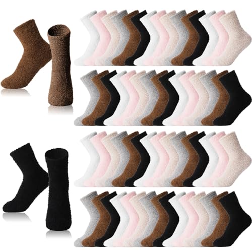 Image of Handepo 60 Pairs Women Fuzzy Socks Bulk