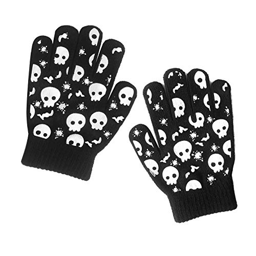 Image of Evridwear Kids Winter Gloves,3 Pairs Knit Warm Stretch Gripper Children Magic Glove for Boys Girls 4-14 Years