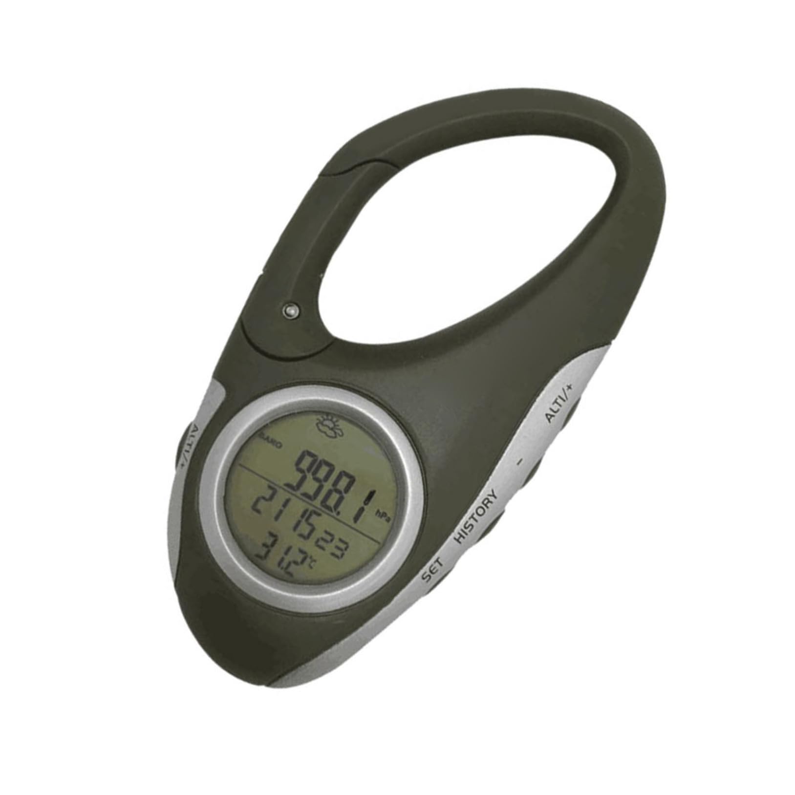 Höhenmesser Barometer -Thermometer aussentemperaturmesser Thermometer für außen Campingbarometer druckluftmanometer Climbing Gear Wanderhöhenmesser Barometer-Höhenmesser Abs Green