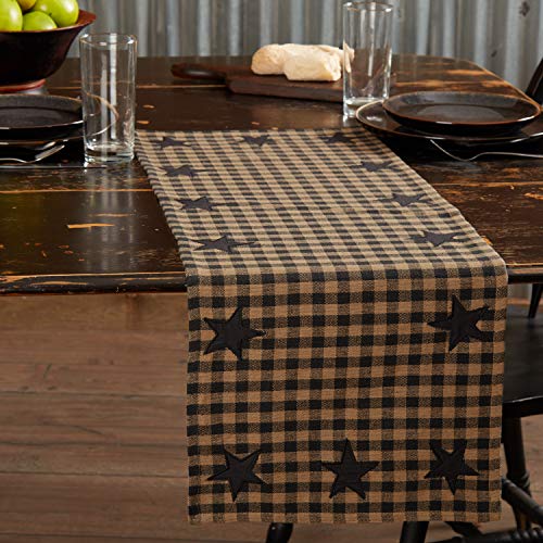 VHC-Brands-Black-Star-Cotton-13×36-Woven-Quilted-Runner-Black VHC Brands Black Star Cotton 13×36 Woven Quilted Runner Black
