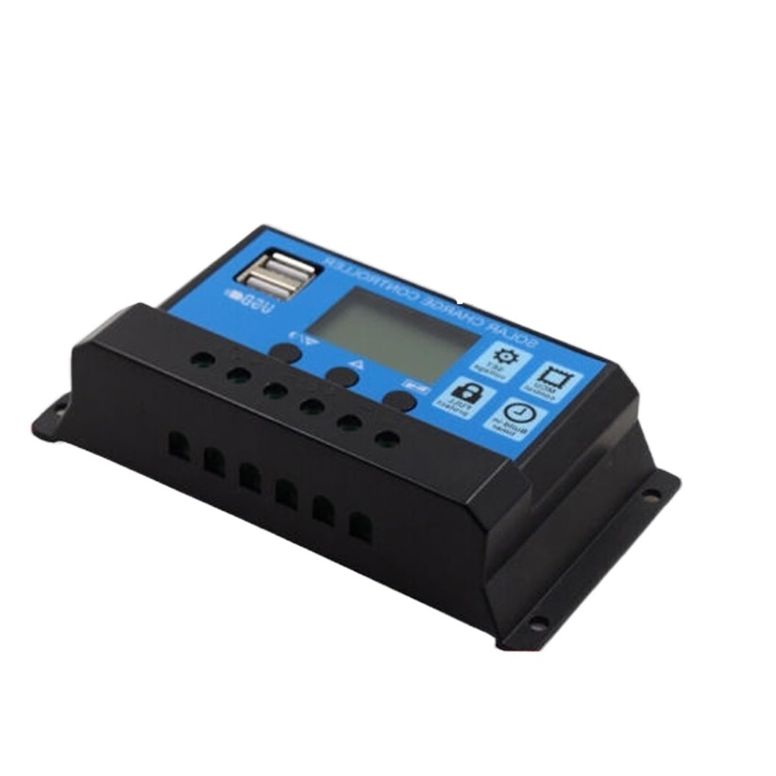 Solar Charge Controller, 100W 12V 24V 48V Waterproof Solar Generator Charge Controller Wind Power Regulator Windmill(30A,Onecolor)