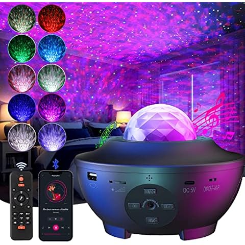 Cinnyc Star Projector with Bluetooth Speaker Cover