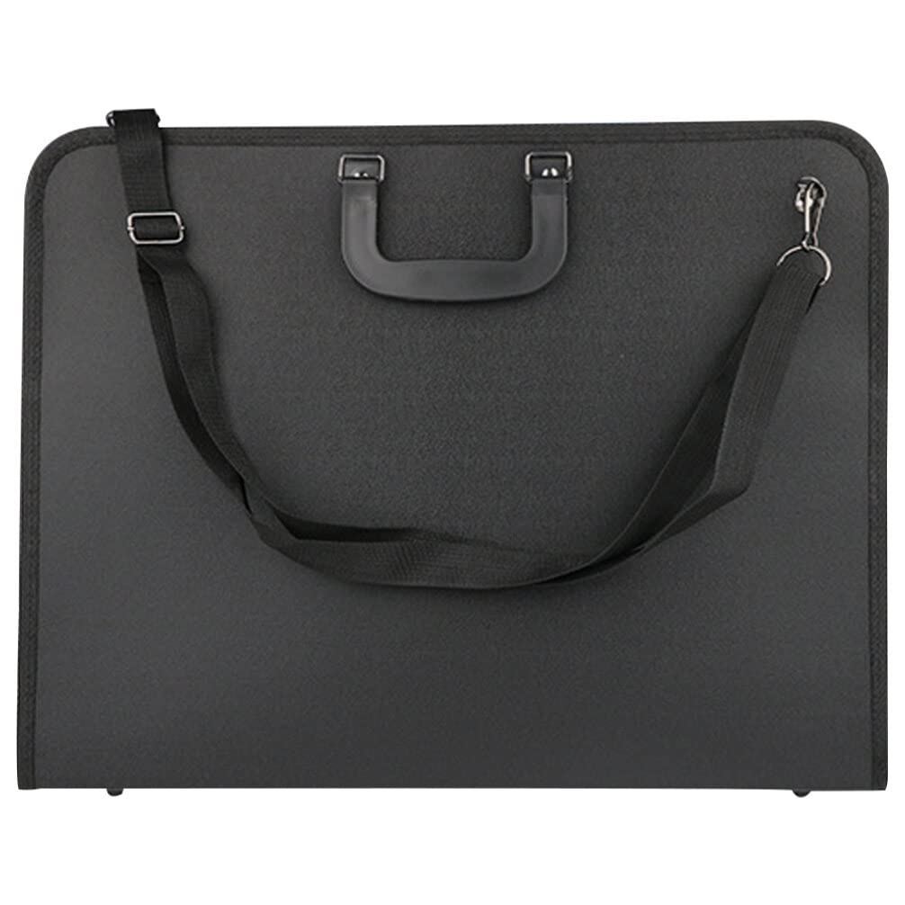 Operitacx Borsa da Disegno con Manico Leggera e Facile da Trasportare Nero Portatile Oxford 600d per Artisti per Studenti D'arte e Trasporto di Portfolio