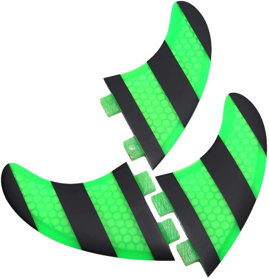 Glass Fiber Surfboard Fins Set, G5 3-Piece Lightweight Paddle Board Fins, Durable and Flexible for Surfboards, Paddle Boards, Kite Boards