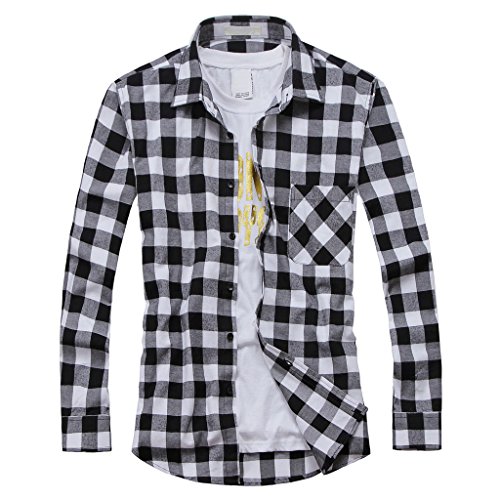 Ochenta - Camicia da uomo, a maniche lunghe, in