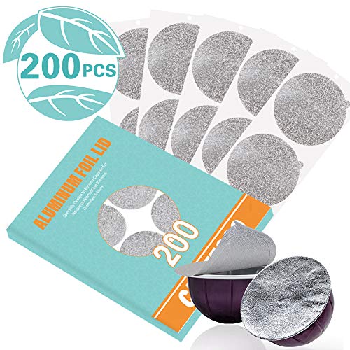 CAPMESSO Aluminum Foils Lids to Reuse Vertuoline Capsules Coffee Pods Compatible with Nespresso VertuoLine Machine 64mm(200/package)