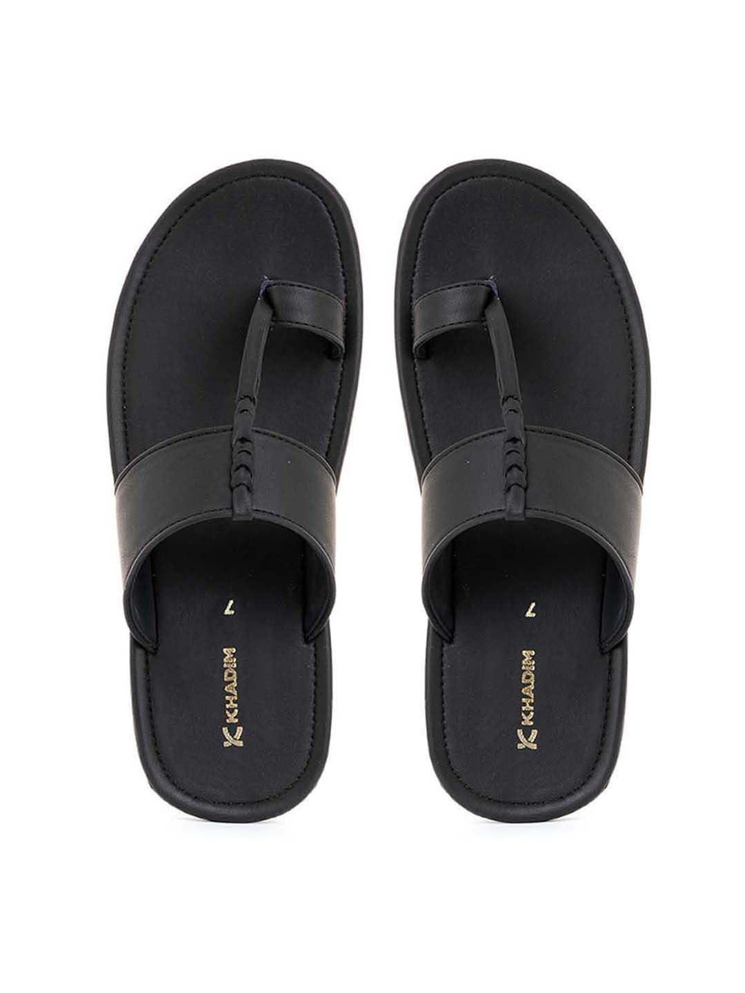 Khadims Black Kolhapuri Slip On Sandal for Men (1147796) (B0BDRX34M6) Amazon Price History, Amazon Price Tracker