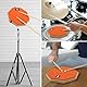 Newellsail Schlagzeug Übungspad 8 Zoll Schlagzeug-Pad Gummi Dumb Drum Practice Pad mit Holzsockel für Schlagzeuger Anfänger Orange
