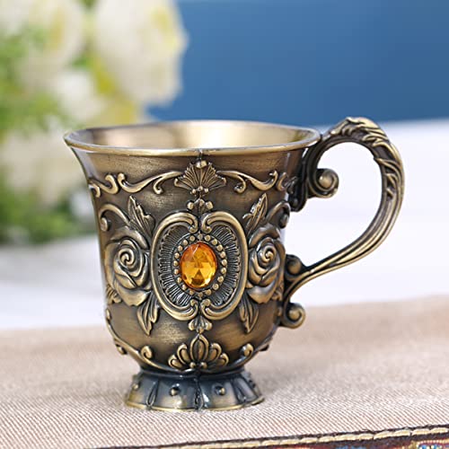 Veemoon Metal Cup Unique Shot Restaurants Pattern Accessories Chic Champagne Nordic Glasses Whiskey Flower Cup Vintage Gothic Mini Brass Chalice Liqueur Beer Dinner Retro Jucie Party Champagne Glass #TOP6