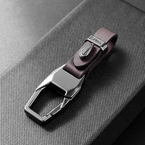 Llavero de coche para hombre, accesorio para llave de coche, para VW Golf VI Cabrio (517), [Mocha Brown] tin Square Buckle