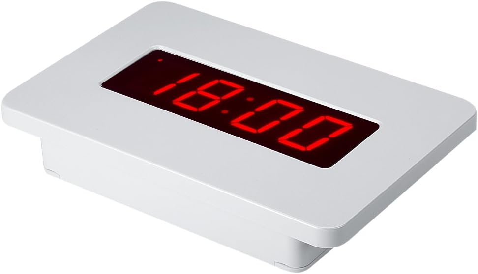 Digital Wall Clock Battery Operated with LED Display, Wall Clock with Backlight, Table-top, Alarm, Brightness Adjustable,12/24Hr