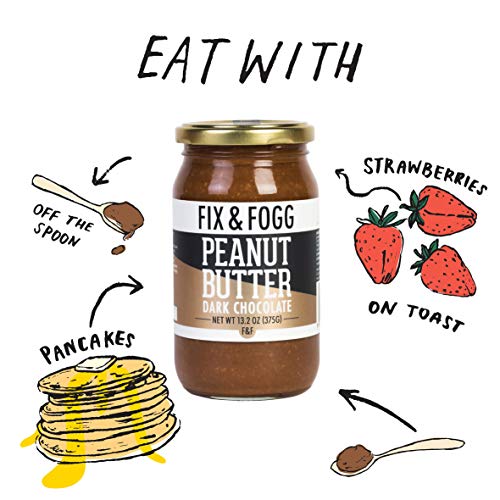 Gourmet Peanut Butter, Chunky Chocolate Spread, Keto Peanut Butter, Low Sugar Peanut Butter, Dark Chocolate, 375g - Fix and Fogg Peanut Butter - Thumbnail 3