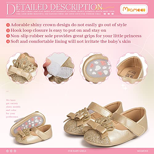 Miamooi Infant Baby Girls Wedding Dress Shoes Bow Ballet Princess Mary Jane Flats Toddler First Walkers Sneaker Newborn Crib Baptism Shoes #TOP4