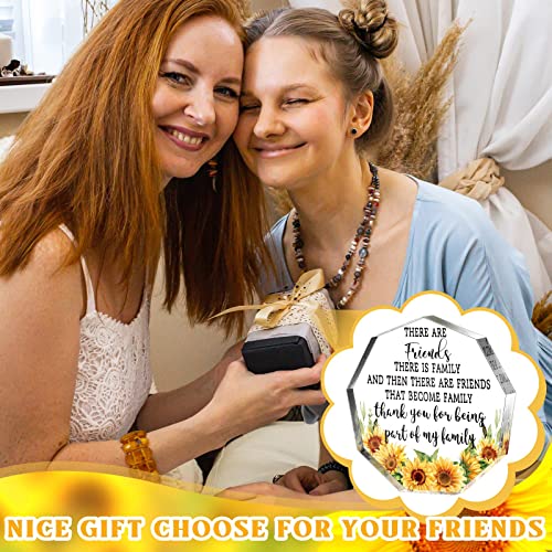 Chunful Gift For Friend Friendship Gift For Woman Birthday Gifts For Friend Going Away Gifts Plaque For Coworker Woman Retirement Gifts Acrylic Heart For Friendship Keepsake Decor (Nonagon) #TOP3