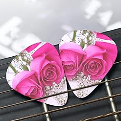 Ensemble de 12 médiators de guitare Pink Rose pour guitare acoustique, guitare électrique, contrebasse, ukulélé - Les Beatles, Paul McCartney, John Lennon, RIngo Starr, George Harrison Ensemble de 12 médiators de guitare Pink Rose pour guitare acoustique, guitare électrique, contrebasse, ukulélé – Image 7