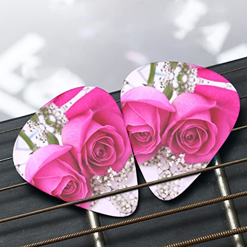 Ensemble de 12 médiators de guitare Pink Rose pour guitare acoustique, guitare électrique, contrebasse, ukulélé - Les Beatles, Paul McCartney, John Lennon, RIngo Starr, George Harrison Ensemble de 12 médiators de guitare Pink Rose pour guitare acoustique, guitare électrique, contrebasse, ukulélé – Image 8