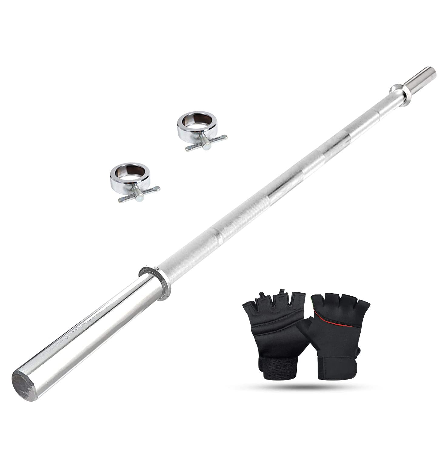 CORSO Solid Chrome Plated 25 mm Straight Thick Barbell Bar (4feet, 5 feet), Weight Lifting Rod, Gym Bar, Dumbbell Bar for Strength Training & Exercise Fitness (5 FEET ROD + GYM GLOVES) (B0BRJR2FY6) Amazon Price History, Amazon Price Tracker