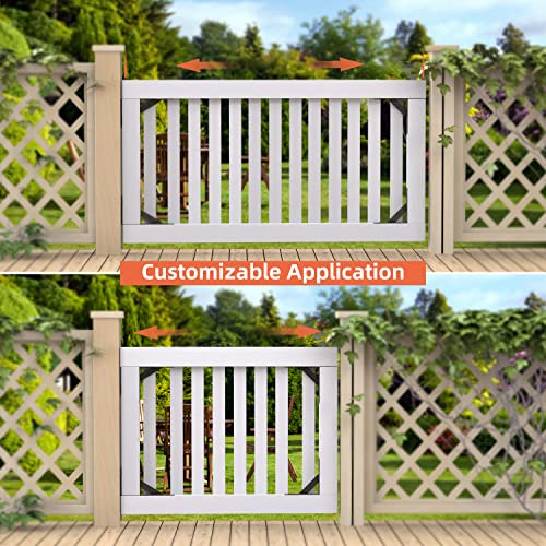 Gate Corner Brace Bracket Gate Kit For Wooden Fence Gate Hinges No Sag Frame Kit For Shed Doors, Driveway Gates, Corral Gates, Wood Windows (Black) #TOP1