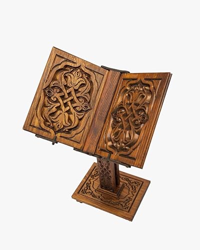Miniatura 19 de Tubibu Height Adjustable Prayer Quran Holder Stand Ramadan Gift Rihal Rehal Wooden Carved Gift