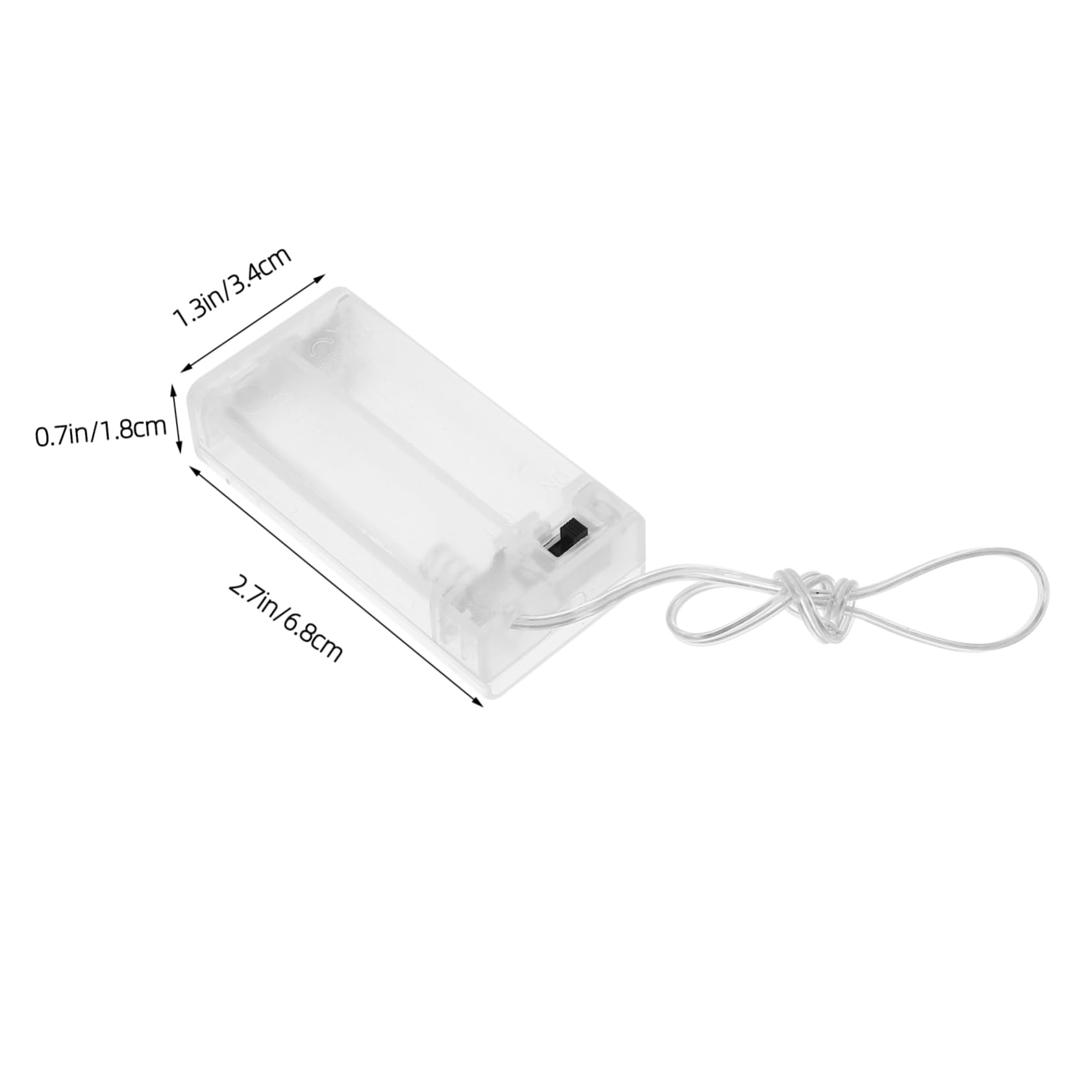 YARNOW 4 Set Scatola Per Batterie Con Stringa Luminosa Porta Batterie Custodia Per Guscio Per Aa Abs Trasparente 10 pezzi * 4