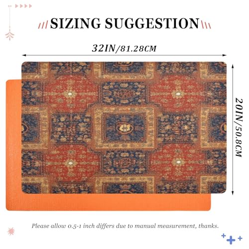 Tapis d'entrée absorbant mandala aztèque avec dos antidérapant