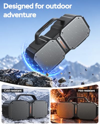 Bluetooth Speaker, Outdoor Portable Wireless Speaker 90W Peak, 35H Coupon - image 7