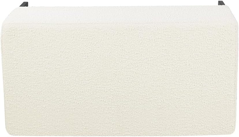 HomePop Upholstered Storage Bench with Metal Leg|Homepop Home Décor|Bench with Storage for Living Room & Entryway - Cream Boucle