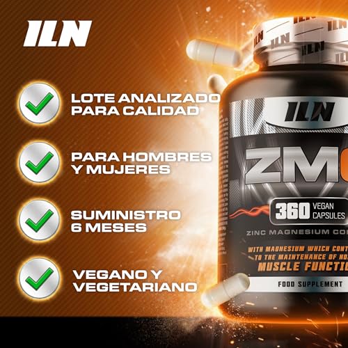 Miniatura 5 de Zm6 - Zinc Y Magnesio Alta Dosis - 360 Cápsulas Veganas - Función Muscular Normal