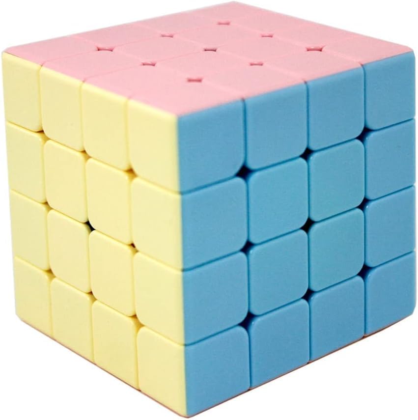 Image of MoYu Rubik Cube Puzzle Toy Game 3D Speed Cube, Stickerless Kids Puzzle Cube, Smooth Turning ABS Brain Teaser Toy for Kids and Adults (Marcaron 4X4)