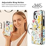 HAOPINSH-for-iPhone-13-iPhone-14-Wallet-Case-with-Card-Holder-360Rotation-Ring-Kickstand-Mint-Green-Marble-Pattern-RFID-Blocking-Leather-for-Girls-Women-Double-Buttons-Protective-Cover-61