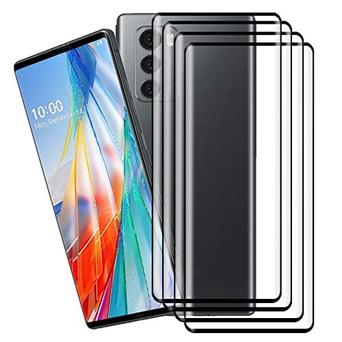 KJYF Verre Trempé pour LG Wing Dual SIM, [4 Pièces] Film Protection écran en Verre trempé, Dureté 9H, Anti Rayures, sans Bulles, Film Protecteur en Verre...