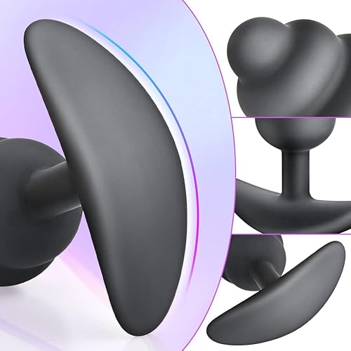 Miniatura 4 de Kit de entrenamiento de tapón anal de rosca de 3 piezas, juguetes sexuales, juego de entrenamiento de tapones de silicona para principiantes,